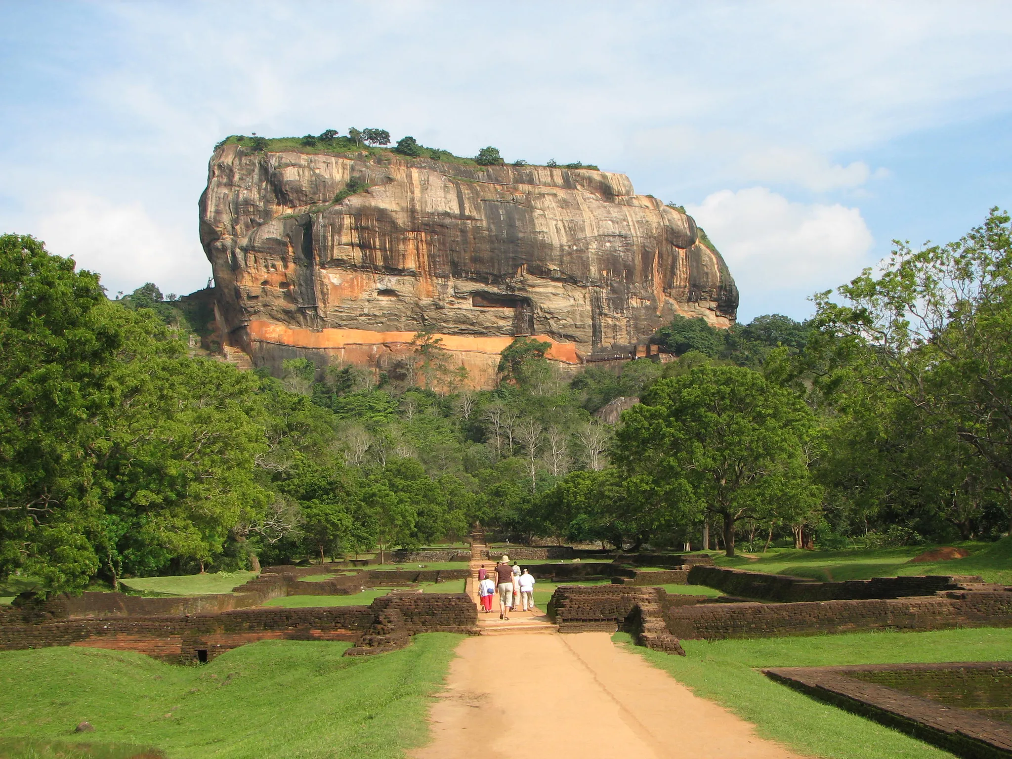 Sigiriya rising out of the plain, Sri Lanka